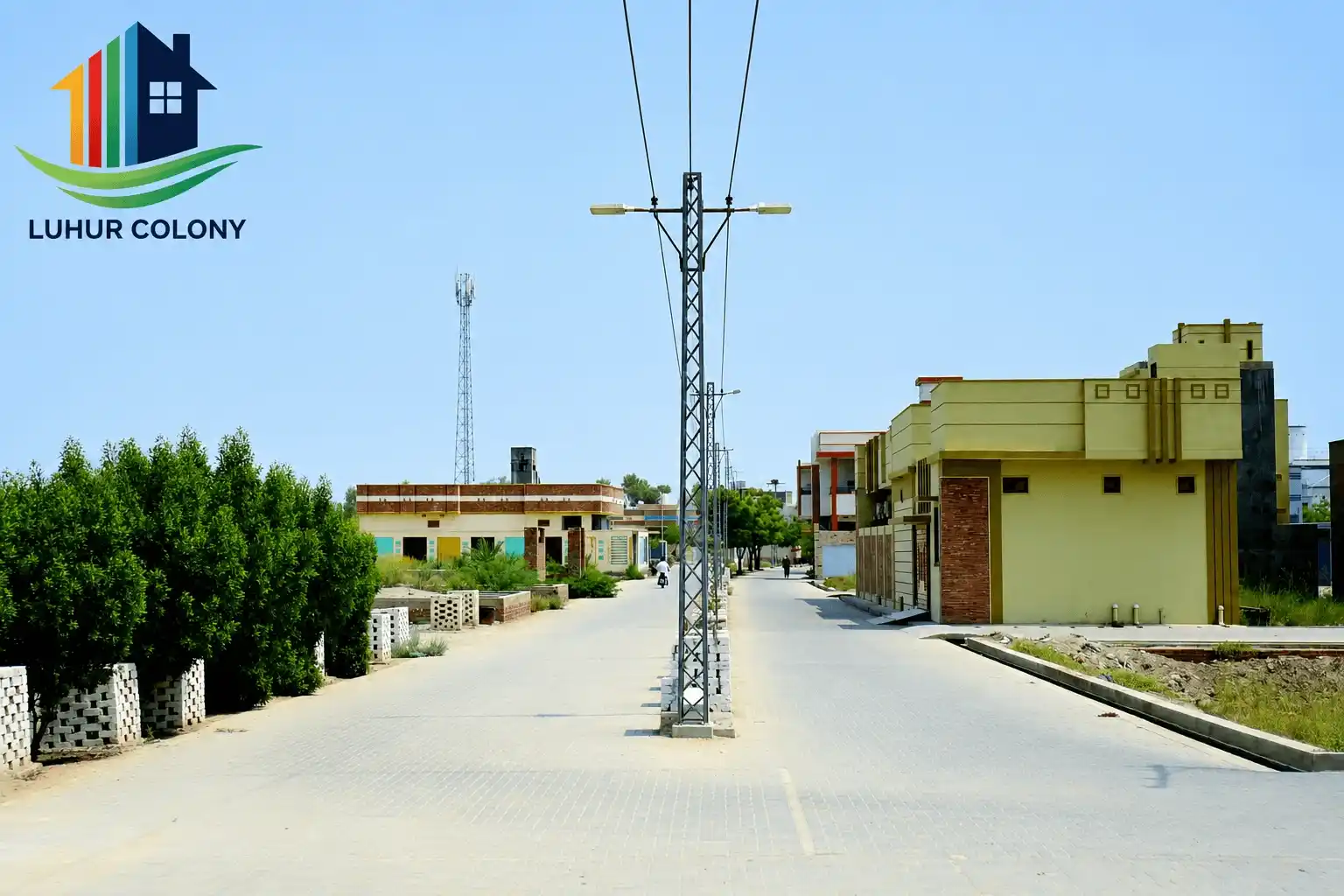 Clean residential street inside Luhur Colony, view two